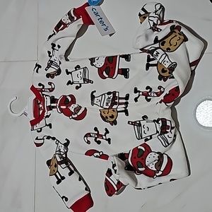 BNWT/ Carters christmas fleece onsie